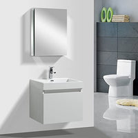 Thumbnail for Eviva Drop 24 inch Wall Mount Modern Bathroom Vanity with Integrated Acrylic Sink Combination Bathroom Vanity Eviva 