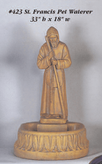 Thumbnail for St. Francis Pet Waterer Cast Stone Outdoor Asian Collection Statues Collection Tuscan 