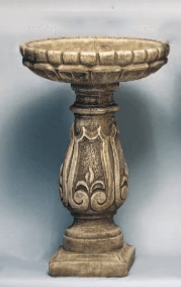 Verona Bird Bath Cast Stone Outdoor Asian Collection BirdBath Tuscan 