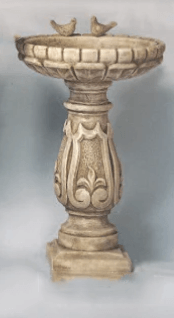 Thumbnail for Verona 2 and 3 Birds Cast Stone Outdoor Asian Collection BirdBath Tuscan 