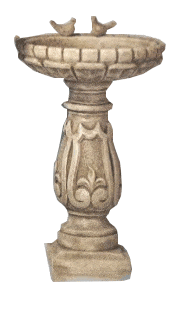 Thumbnail for Verona 2 and 3 Birds Cast Stone Outdoor Asian Collection BirdBath Tuscan Natural (N) 2 birds 