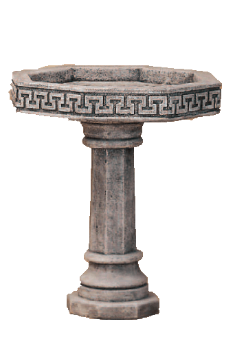 Labyrinth Bird Bath Cast Stone Outdoor Asian Collection BirdBath Tuscan 