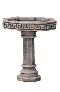 Thumbnail for Labyrinth Bird Bath Cast Stone Outdoor Asian Collection BirdBath Tuscan 