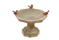 Thumbnail for Octo Bird Bath Cast Stone Outdoor Asian Collection BirdBath Tuscan 