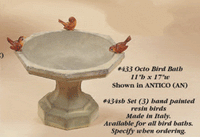 Thumbnail for Octo Bird Bath Cast Stone Outdoor Asian Collection BirdBath Tuscan 