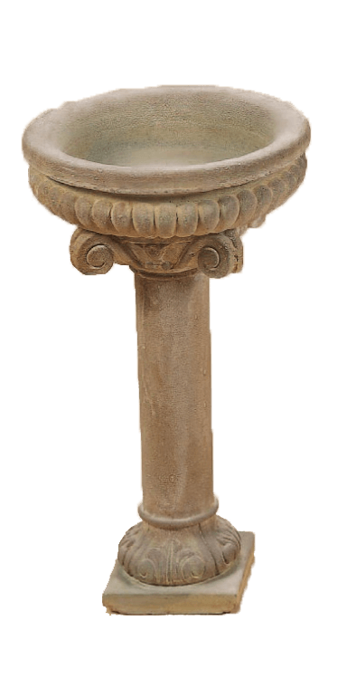 Dafne Bird Bath Cast Stone Outdoor Asian Collection BirdBath Tuscan 