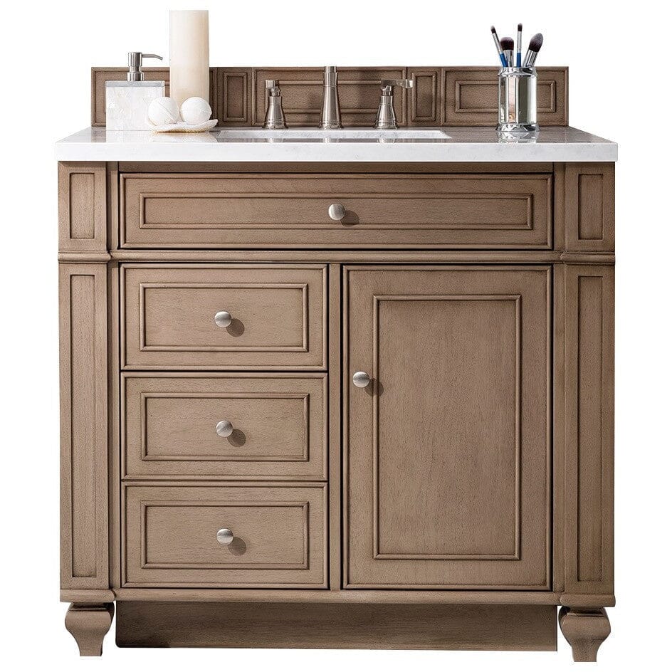 James Martin Bristol 36" Single Vanity Vanity James Martin Whitewashed Walnut Cabinet Only 