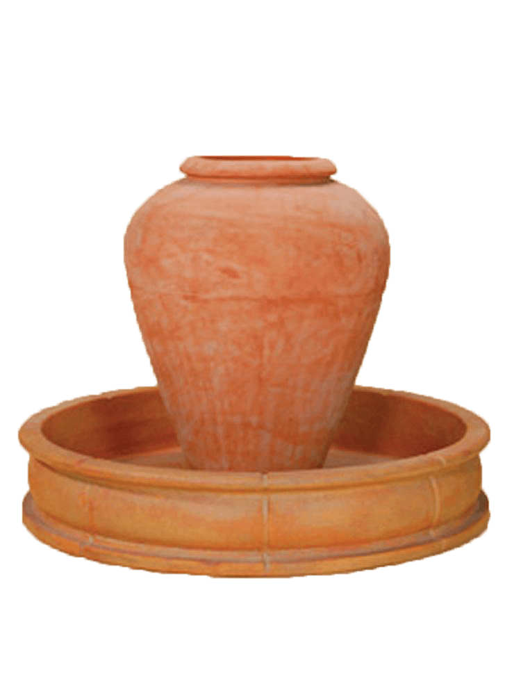 Anfora Tall Nuova Cast Stone Outdoor Fountain Pond Fountain Tuscan 
