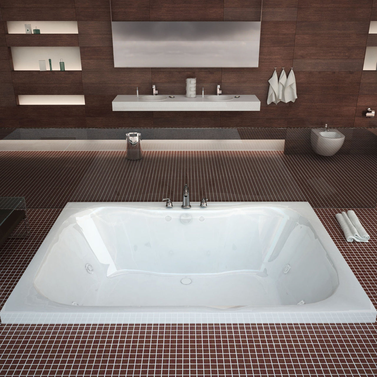 Atlantis Whirlpools 4860NWR Neptune 48 x 60 Rectangular Whirlpool Jetted Bathtub Whirlpool Bathtub Atlantis 