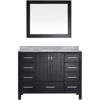 Thumbnail for Eviva Aberdeen 48 Transitional Espresso Vanity with White Carrera Countertop Vanity Eviva 