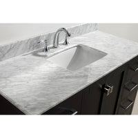 Thumbnail for Eviva Aberdeen 48 Transitional Espresso Vanity with White Carrera Countertop Vanity Eviva 
