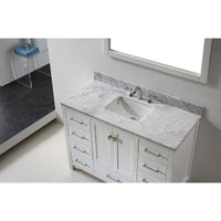Thumbnail for Eviva Aberdeen 48 Transitional White Vanity with White Carrera Countertop Vanity Eviva 