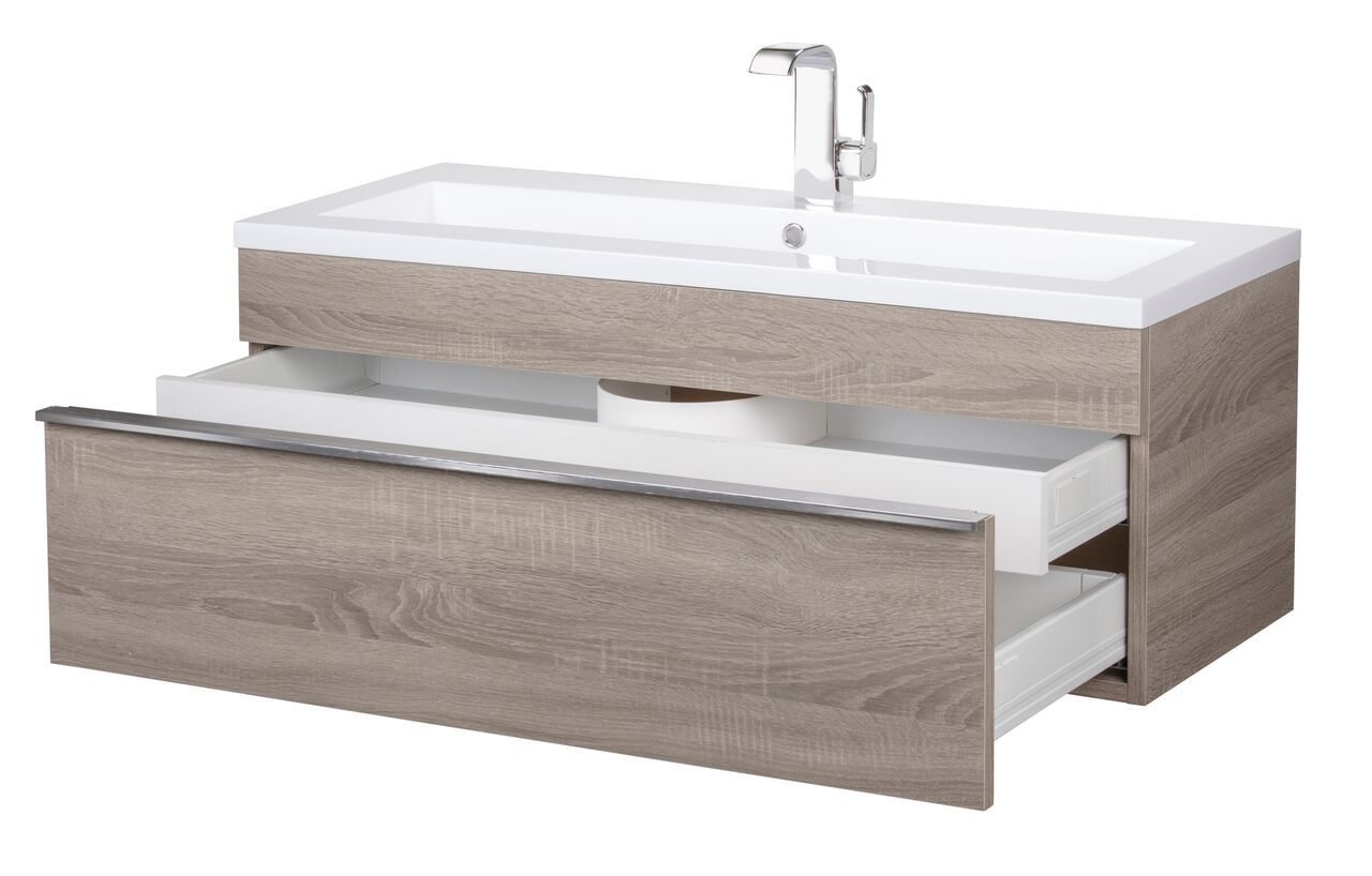 Trough Collection 42" Wall Mount Modern Bathroom Vanity - Dorato By Cutler Cutler Kitchen & Bath Vanity 