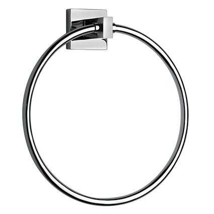 Latoscana Square Towel Ring In A Chrome Finish towel rings Latoscana 