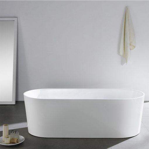 Eviva Chloe Freestanding 59 in. Acrylic Bathtub in White Bathroom Vanity Eviva 