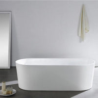Thumbnail for Eviva Chloe Freestanding 59 in. Acrylic Bathtub in White Bathroom Vanity Eviva 