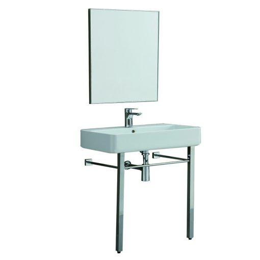 EVIVA Eliza 32 Inch Italian Ceramic Console Sink with Brass Stand Bathroom Vanity Eviva 