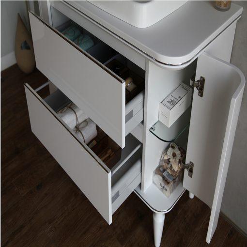 Eviva Duva 40 in. Bathroom Vanity in White with Whtie Acrylic Countertop Vanity Eviva 