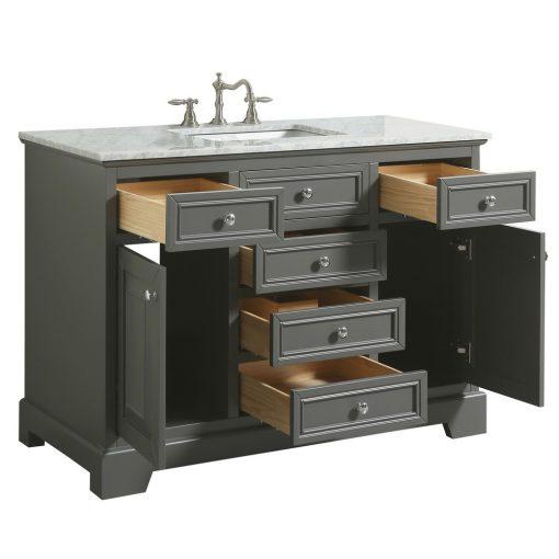 Eviva Monroe 42″ Transitional Bathroom Vanity w/ White Carrara Top Vanity Eviva 