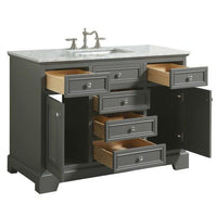 Thumbnail for Eviva Monroe 42″ Transitional Bathroom Vanity w/ White Carrara Top Vanity Eviva 