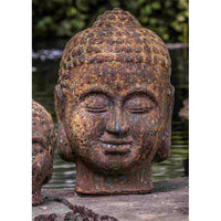 Thumbnail for Campania International Glazed Terra cotta Angkor Buddha Head Statuary Campania International Angkor Large 