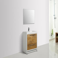 Thumbnail for Eviva Grace 36 in. White Bathroom Vanity with White Integrated Acrylic Countertop Vanity Eviva Natural Oak 