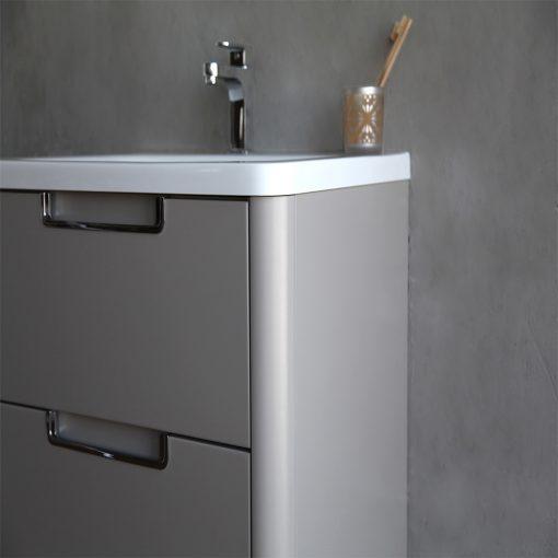 Eviva Marbella 40 in. Bathroom Vanity in Fossil Gray and White Integrated Acrylic Countertop Vanity Eviva 