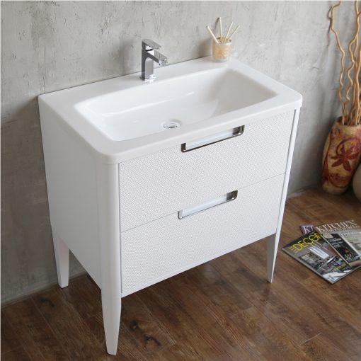 Eviva Jasmine 26 in. Bathroom vanity in White and White Integrated Acrylic Countertop Vanity Eviva 