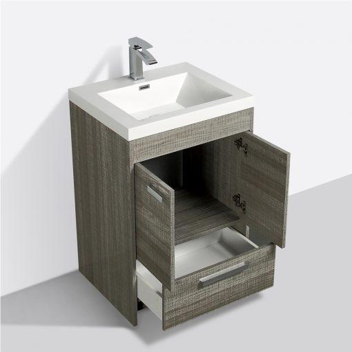 Eviva Lugano 24″ Modern Bathroom Vanity w/ White Integrated Top Vanity Eviva 