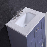 Thumbnail for Eviva Glamor 24 in. Bathroom Cabinet with Marble Counter-top and Undermount Porcelian Sink Vanity Eviva 