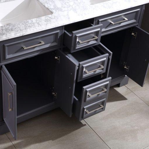 Eviva Glory 60″ Bathroom Vanity with Carrara Marble Counter-top and Porcelain Sink Vanity Eviva 