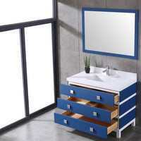 Thumbnail for Eviva Sydney 42 Inch Bathroom Vanity with Solid Quartz Counter-top Vanity Eviva 
