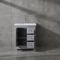 Thumbnail for Eviva Houston 30″ Gray Bathroom Vanity w/ Double Ogee Edge White Carrara Top Vanity Eviva 