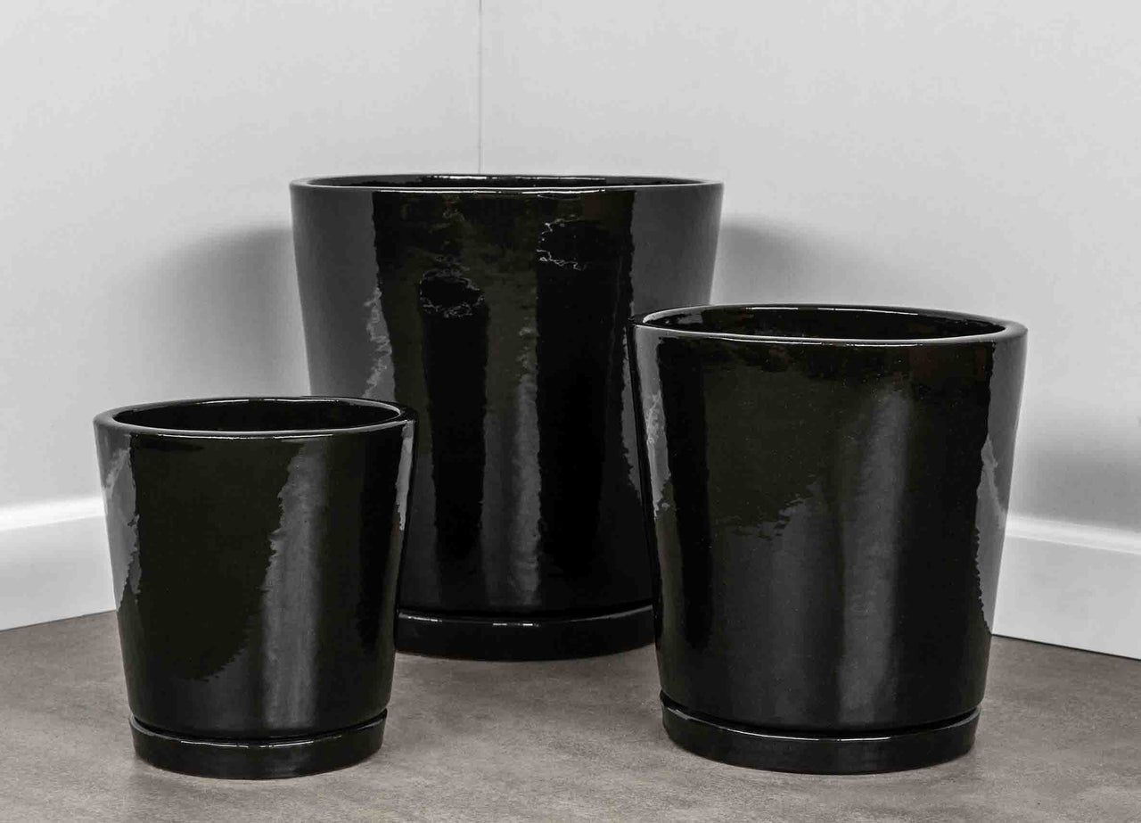 Campania International Glazed Pottery I/O Series Tapered Cylinder Urn/Planter Campania International Cola 