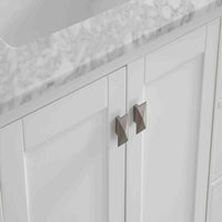 Thumbnail for Eviva Aberdeen 78″ White Transitional Double Sink Bathroom Vanity w/ White Carrara Top Vanity Eviva 