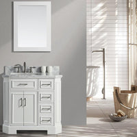Thumbnail for Eviva Glory 42″ Bathroom Vanity with Carrara Marble Counter-top and Porcelain Sink Vanity Eviva 