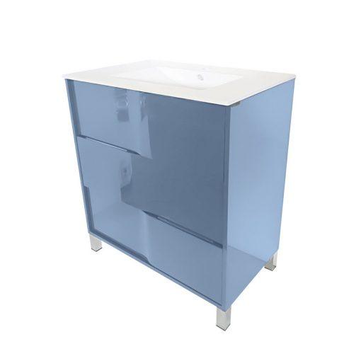 Eviva Toronto 32″ Blue Free standing Bathroom Vanity with White Porcelain Sink Vanity Eviva 