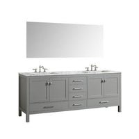 Thumbnail for Eviva Aberdeen 84″ Transitional Double Sink Bathroom Vanity w/ White Carrara Top Vanity Eviva 