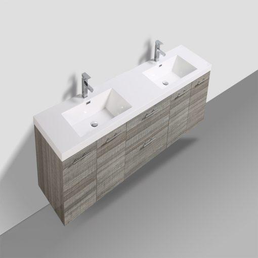Eviva Luxury 84 inch bathroom vanity with integrated acrylic sinks Vanity Eviva 