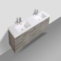 Thumbnail for Eviva Luxury 84 inch bathroom vanity with integrated acrylic sinks Vanity Eviva 