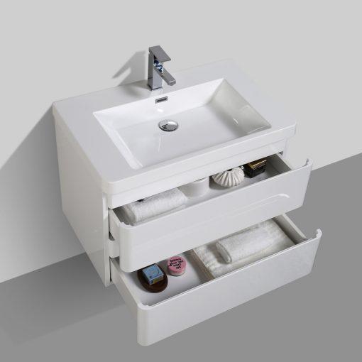 Eviva Glazzy 30″ Wall Mount Modern Bathroom Vanity w/ White Integrated Top Vanity Eviva 