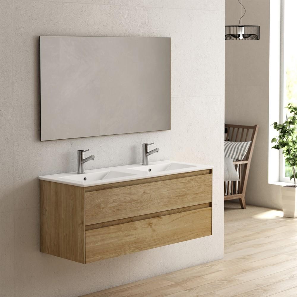 Eviva Bloom 48″ Bathroom Vanity with White Integrated Porcelain Sink Vanity Eviva Natural Oak 