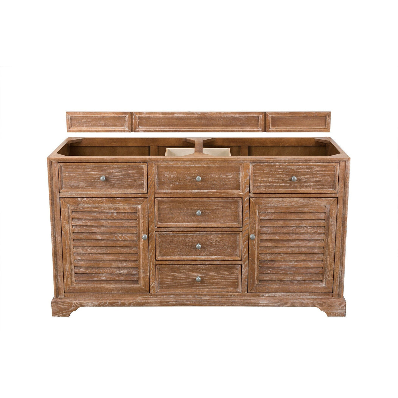 James Martin Savannah 60" Double Vanity Vanity James Martin Driftwood Cabinet Only 