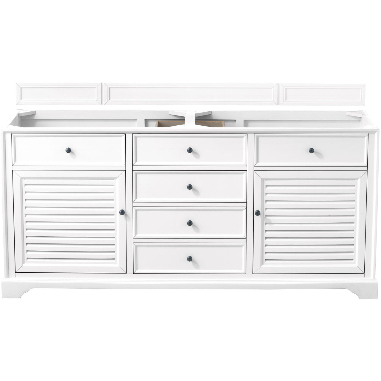 James Martin Savannah 72" Double Vanity Vanity James Martin Bright White Cabinet Only 