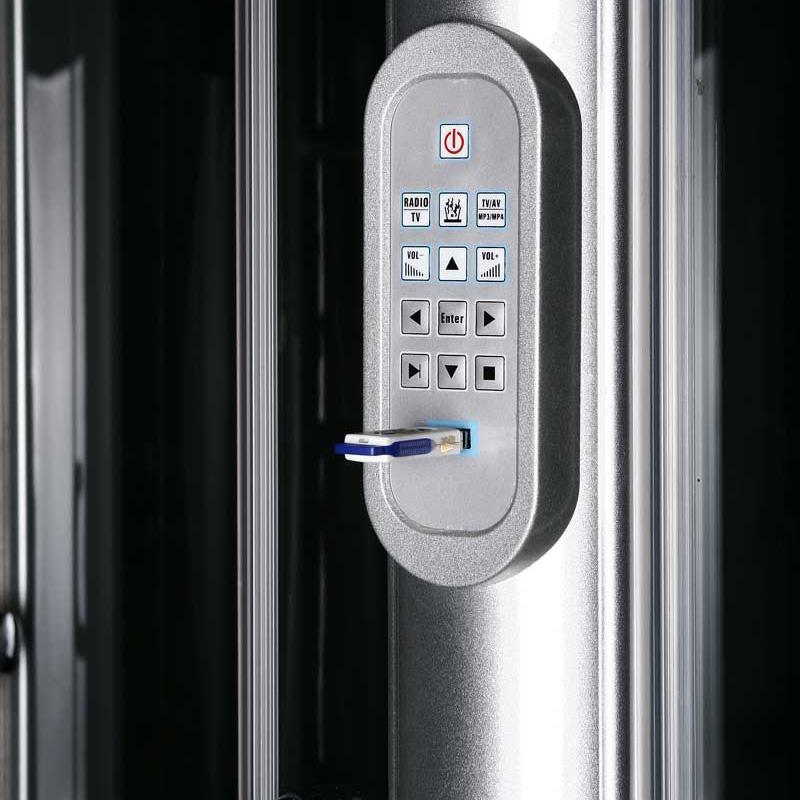 Maya Bath Siena-White-Left Steam Shower Steam Shower Maya Bath 