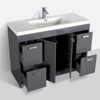 Thumbnail for Eviva Lugano 48″ Modern Bathroom Vanity w/ White Integrated Top Vanity Eviva 