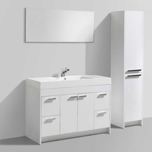 Eviva Lugano 48″ Modern Bathroom Vanity w/ White Integrated Top Vanity Eviva 