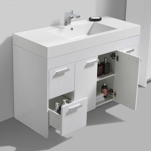 Eviva Lugano 48″ Modern Bathroom Vanity w/ White Integrated Top Vanity Eviva 