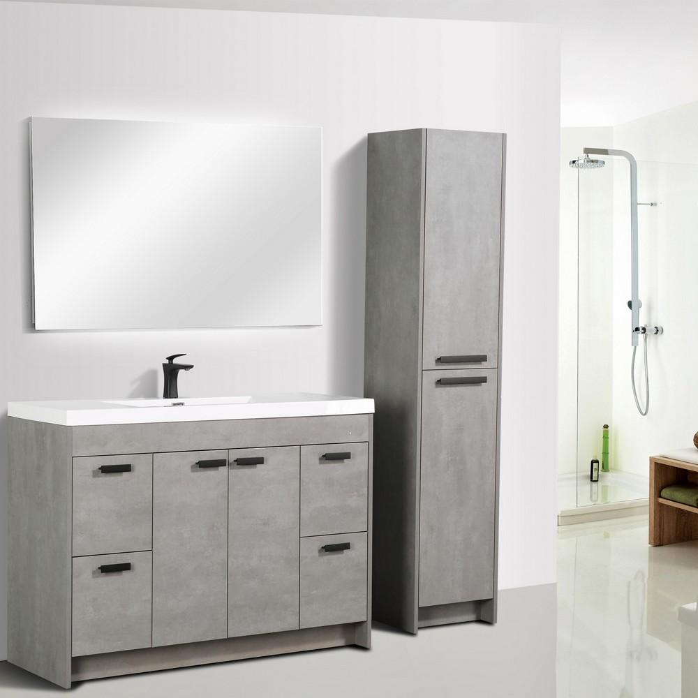 Eviva Lugano 48″ Modern Bathroom Vanity w/ White Integrated Top Vanity Eviva 