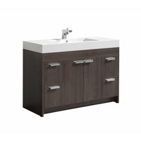 Thumbnail for Eviva Lugano 48″ Modern Bathroom Vanity w/ White Integrated Top Vanity Eviva Gray Oak 